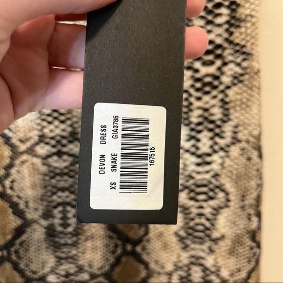 NWT I.AM.GIA Devon Dress Snakeskin Mini Bodycon Strapless - Picture 6 of 6